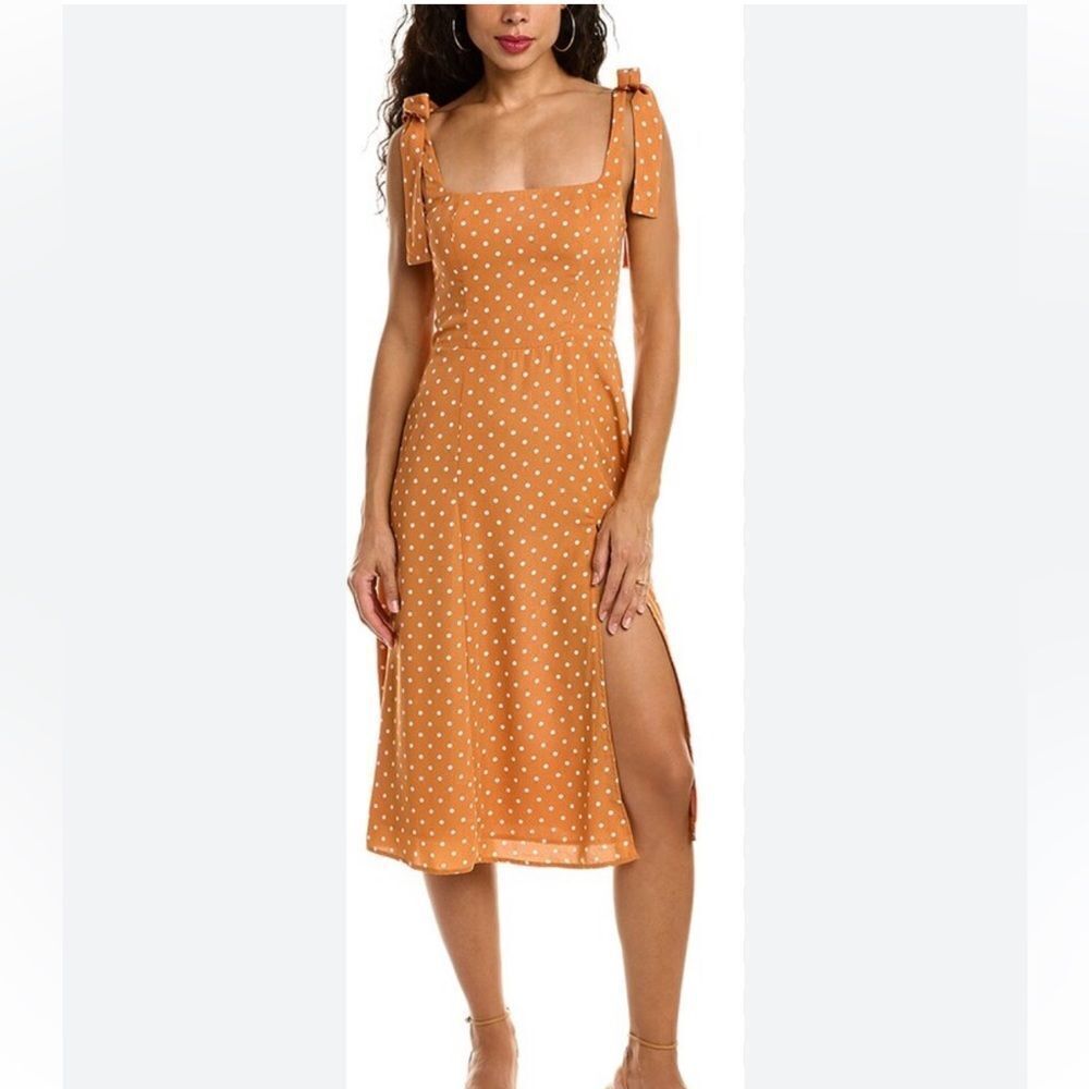 O.P.T. Sasha‎ Midi Dress Polka Dots Size Large NWT